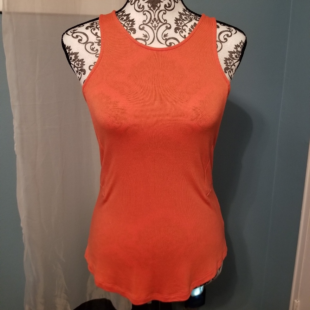 Banana Republic Zip Back tank in coral